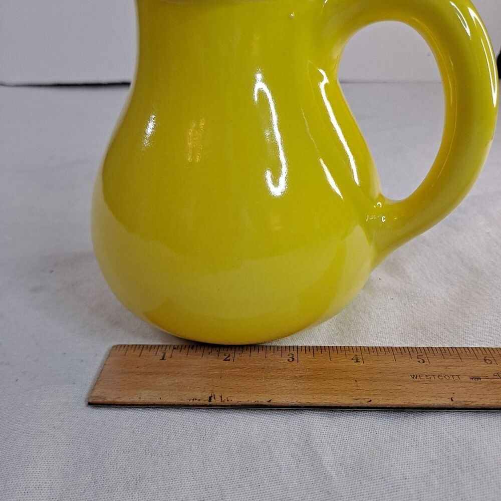 Vintage Royal Haeger Ceramic Pottery #377 Pitcher USA Bright Yellow 6” - Picture 10 of 11